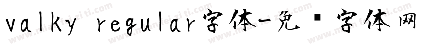 valky regular字体字体转换